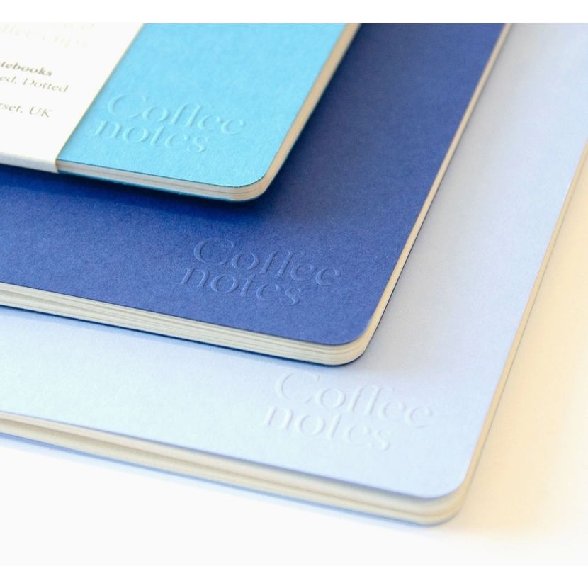 Splash Stitched A5 Notebooks set of 3 by Coffee Notes