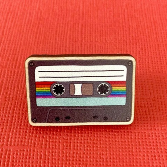 Cassette Pin Badge by RatBeanKat
