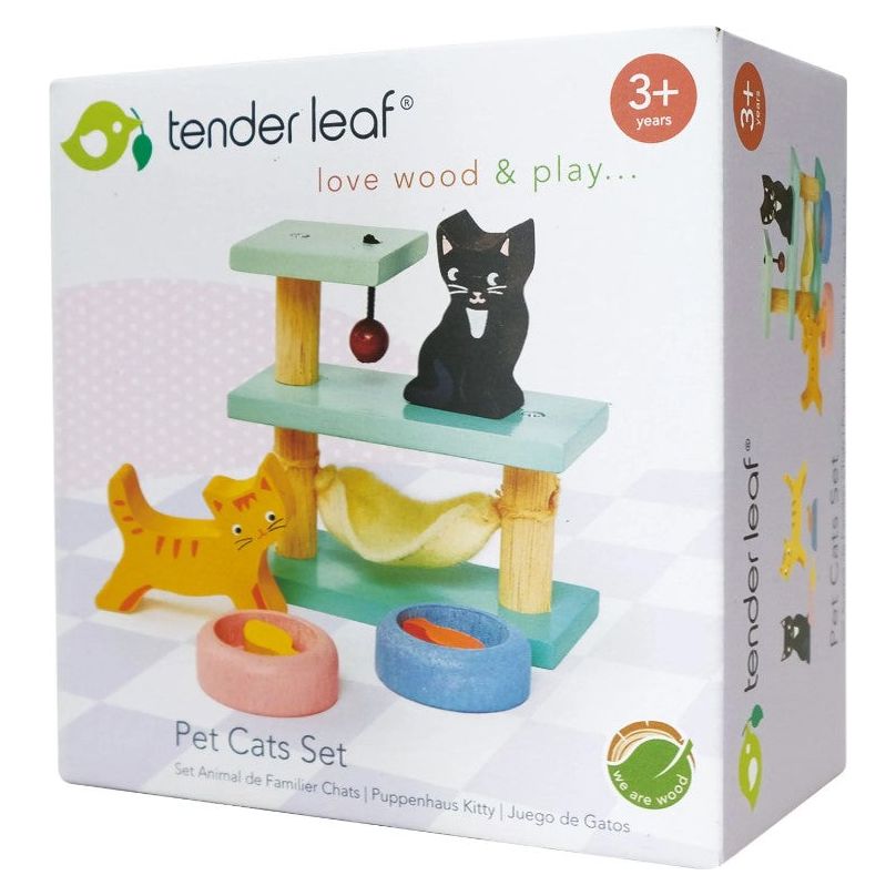 Wooden Pet Cat Set