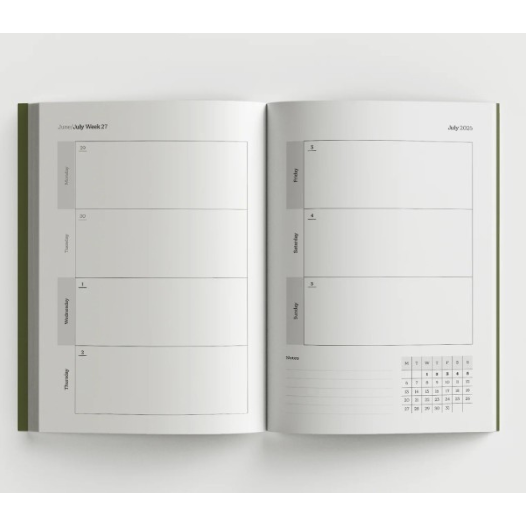 2026 Weekly Diary Symphony A5