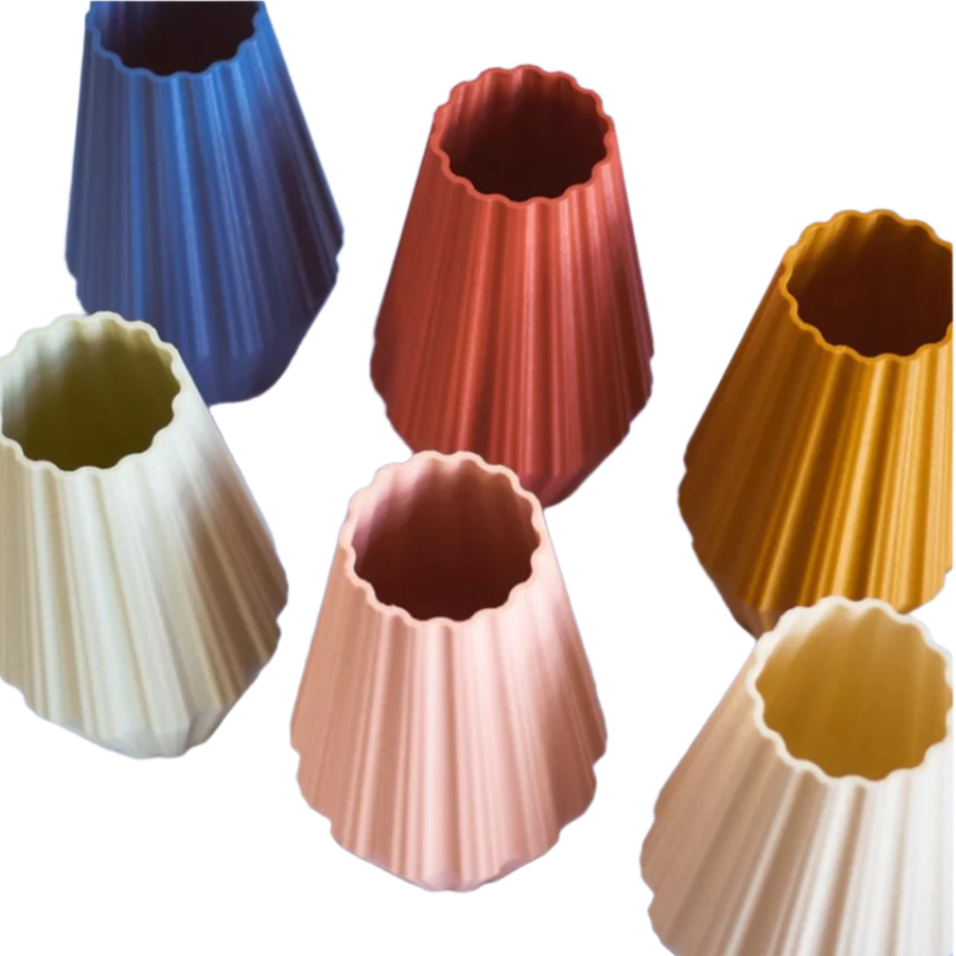 Recycled Fluted Vase