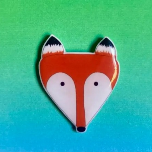 Fox Pin Badge by RatBeanKat