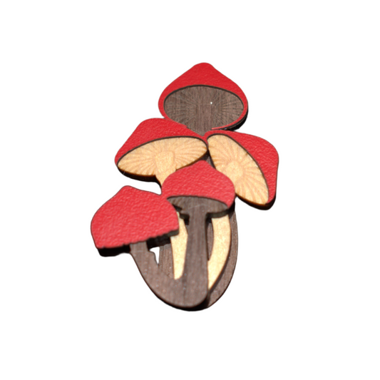 Tatty Devine mushroom brooch