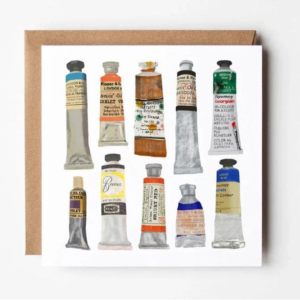 Painter's Palette Greeting Card by Design Smith
