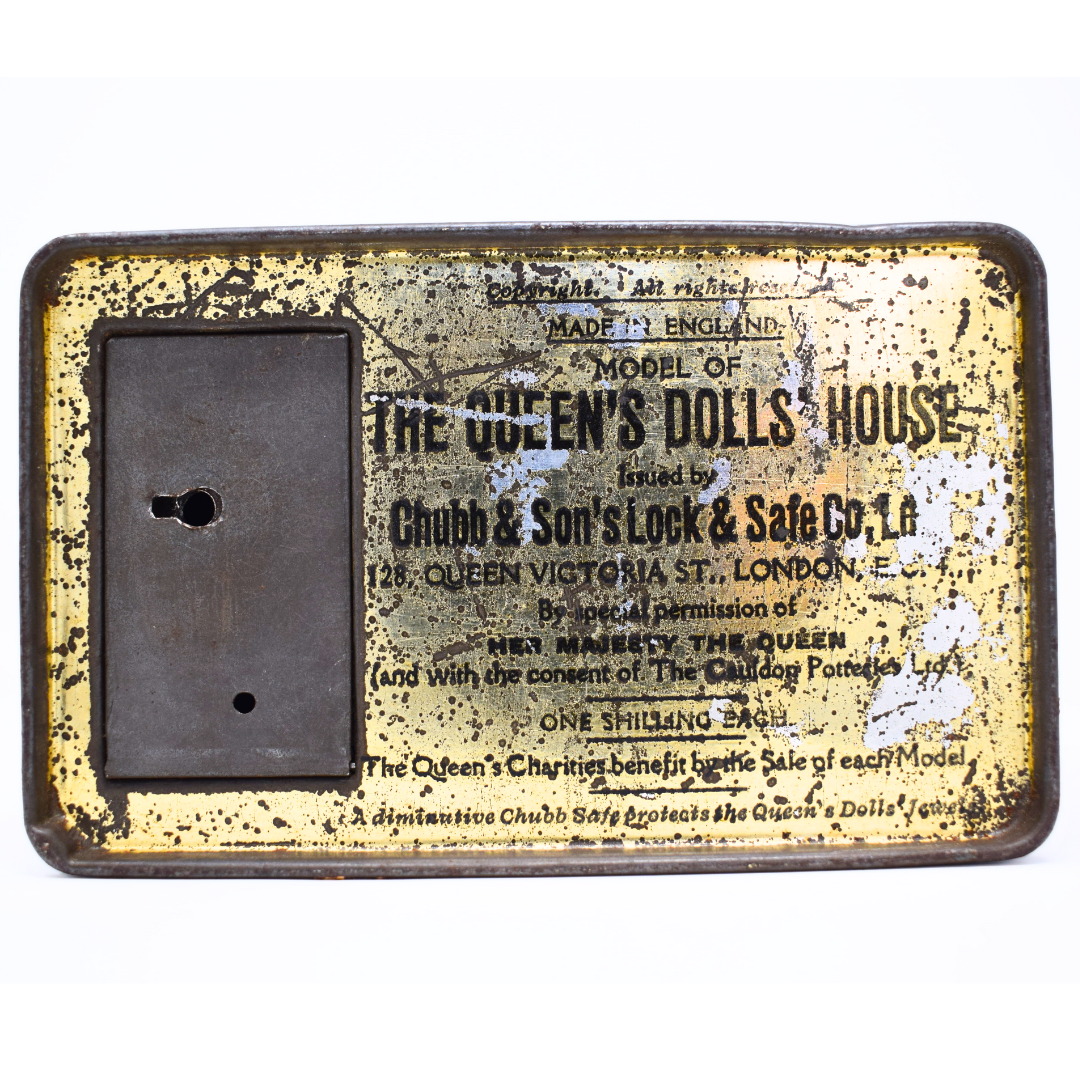Queen's Dollhouse Money Box Tin Circa 1925