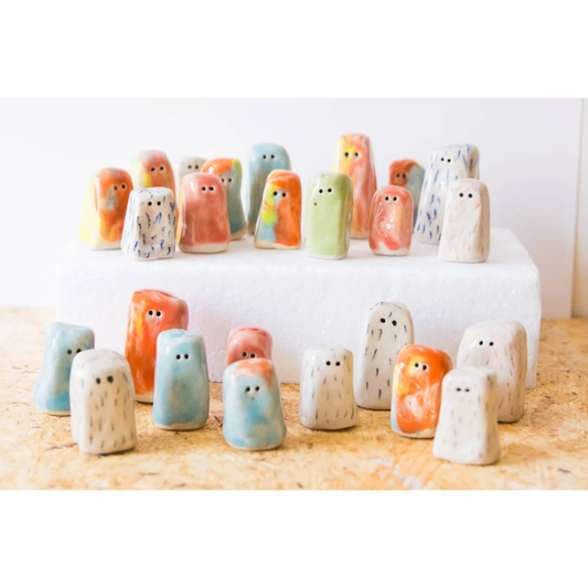 Recycled Clay Wee Guy Figure by Martha Duncan