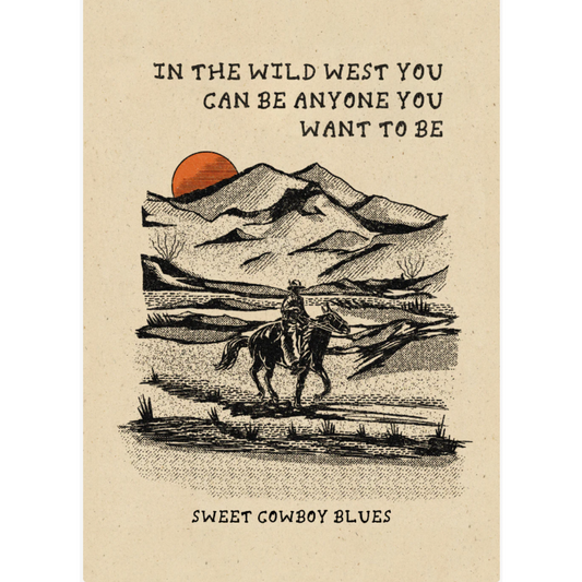 Wild West A4 Print by Sweet Cowboy Blues