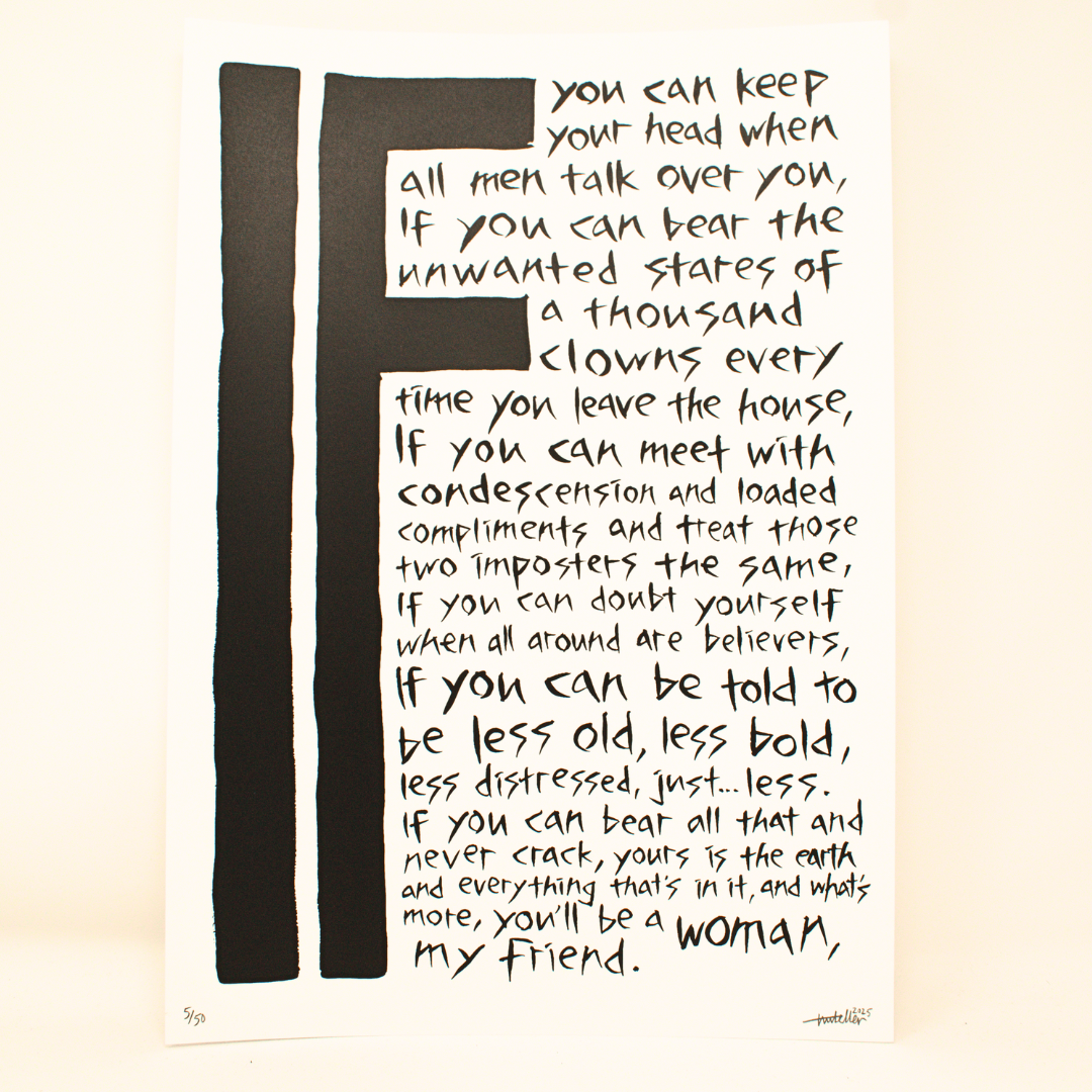 If for Women A3 Screenprint
