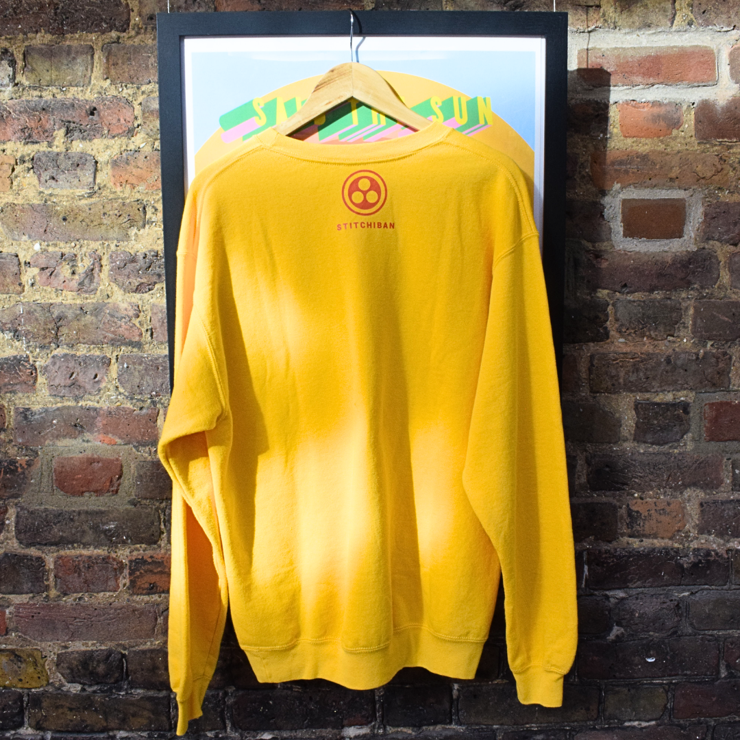 Upcycled Yellow Sweatshirt with Pocket by Stitchiban