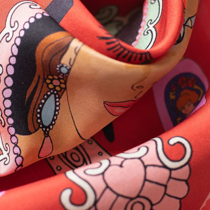 Glow Up silk scarf by Karen Mabon