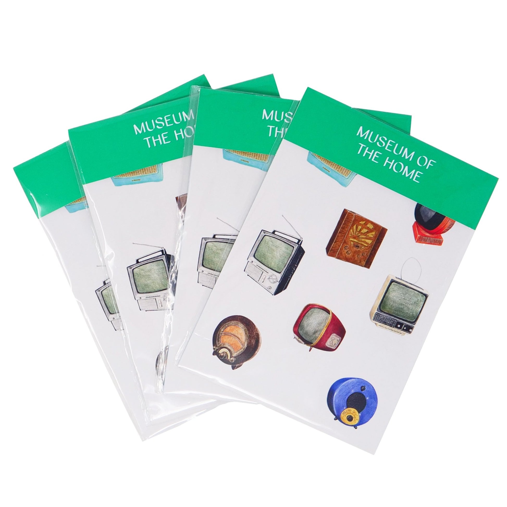 Pile of 4 TV and radio sticker sets.