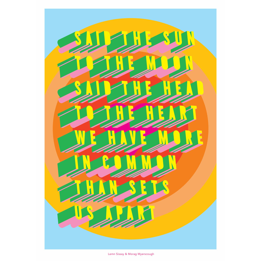 Said the Sun to the Moon print – Museum of the Home shop