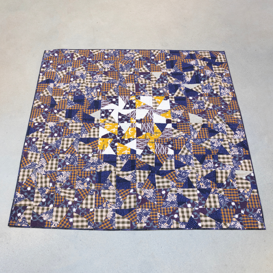 Quilt Large Purple Paving Toast Fabrics by The Highbury Hexie
