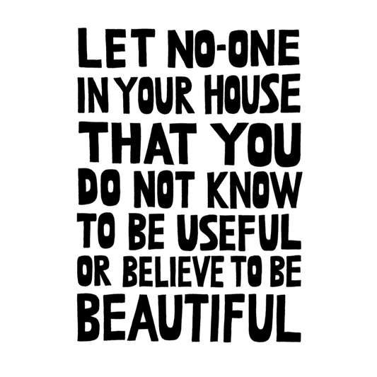 Useful and Beautiful A3 Screenprint by The Misfortune Teller