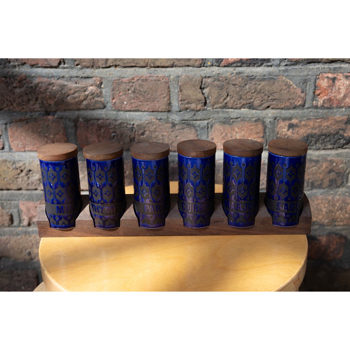 Rare Hornsea Heirloom Midnight Blue Spice Rack