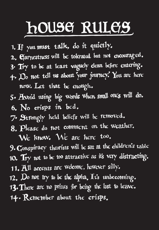 House Rules Tea Towel by The Misfortune Teller