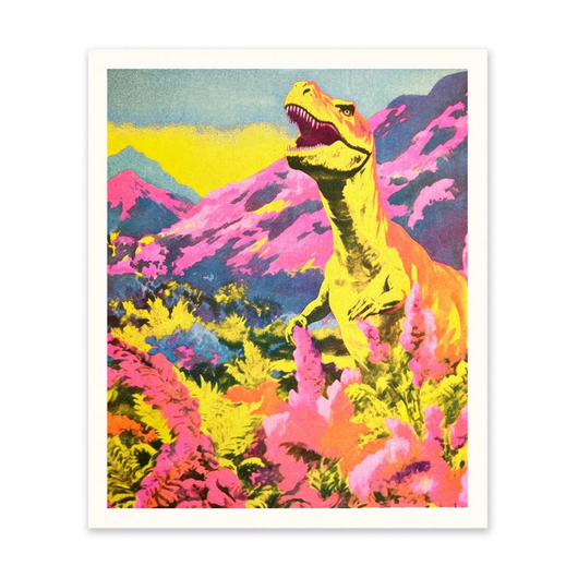 Midcentury T-Rex Art Risograph print