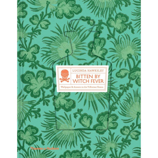 A green book cover with green illustrations of plants. In the middle there is a small orange illustration of a skull and bones and in orange font it reads 