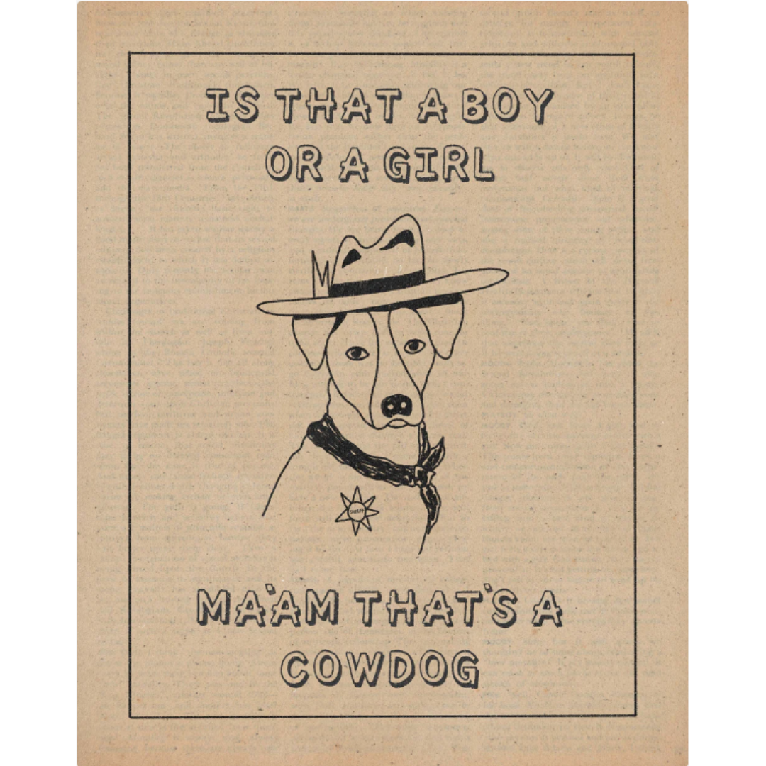 Ma'am That's A Cowdog A5 Print by Sweet Cowboy Blues