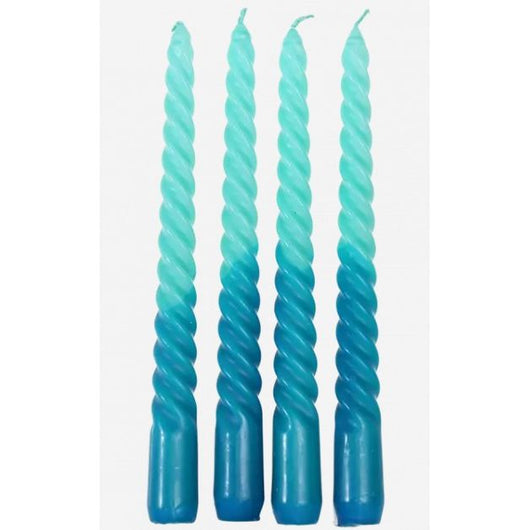 Dip Dye Blue Candles