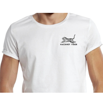 Hackney Tiger White Tee by The Steamroom