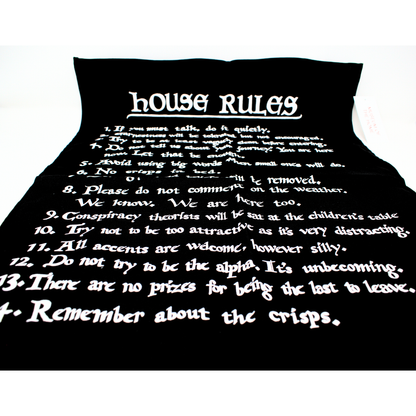 House Rules Tea Towel by The Misfortune Teller