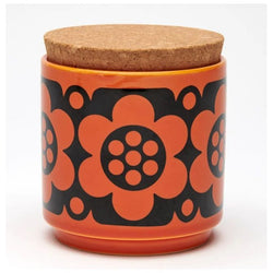Hornsea Storage Jar Flower Orange