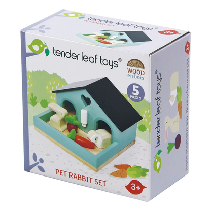 Wooden Pet Rabbit Set