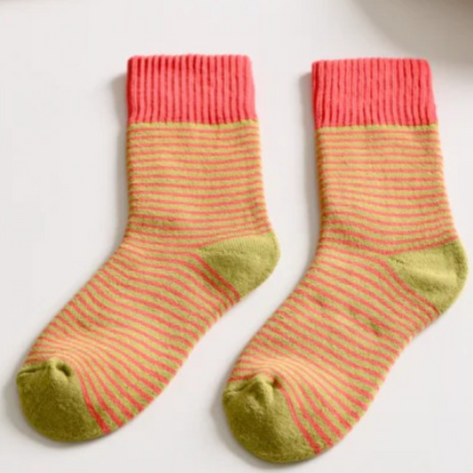 Sock Striped Green