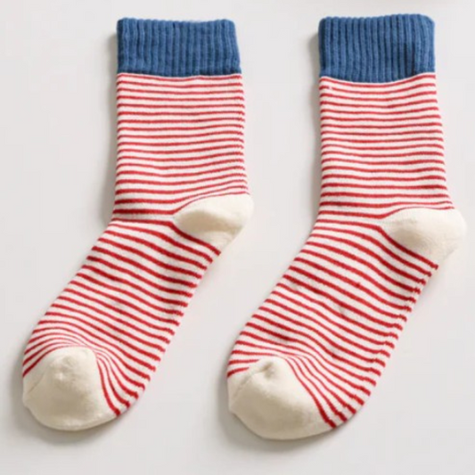 Socks Striped Red