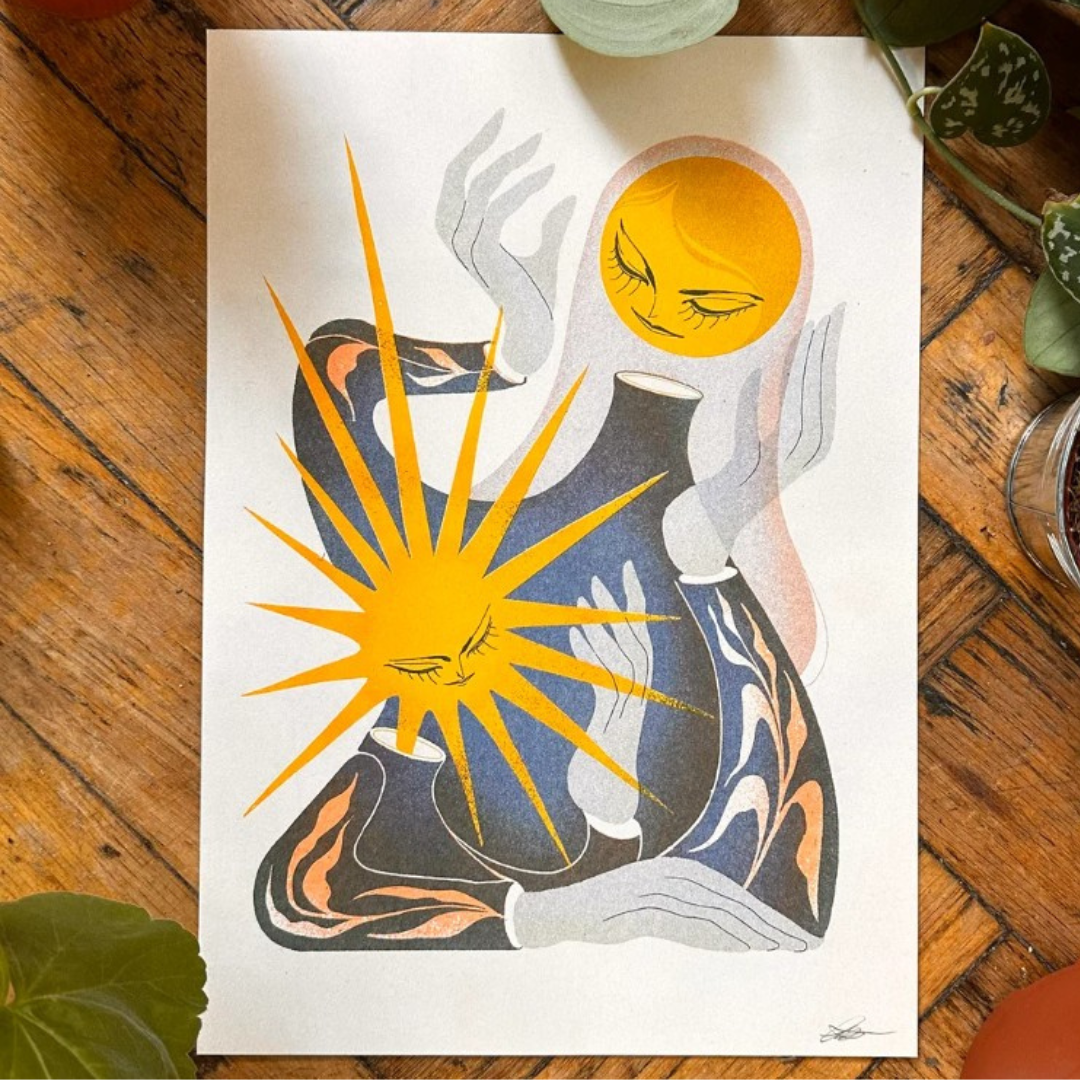 Two Lights A4 Print by Iain Macarthur
