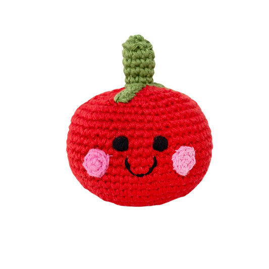 Friendly tomato rattle