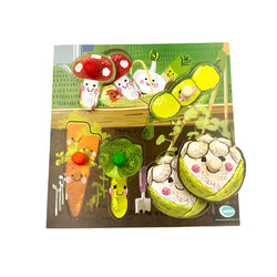 Wooden Peg Vegetables Jigsaw