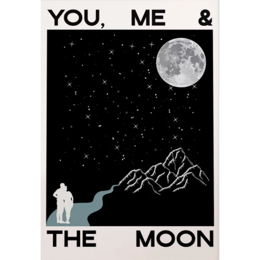 You, Me & The Moon A3 Print