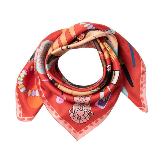 Glow Up silk scarf by Karen Mabon