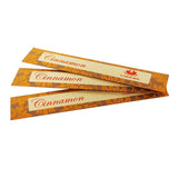 Cinnamon scented incense packaged in an orange envelope.