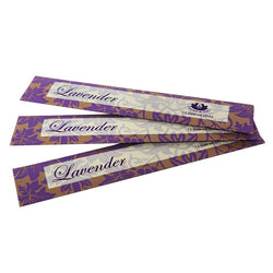 Lavender scented incense sticks packaged in a purple envelope.