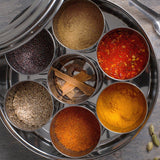 Indian spice tin with 9 spices