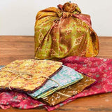 Set of 2 recycled sari gift wraps