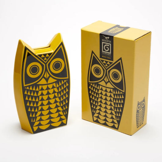 Hornsea Owl Money Box Yellow