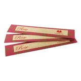 Rose scented incense packaged in a pink envelope.