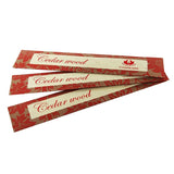 Cedar wood scented incense packaged in a red envelope.