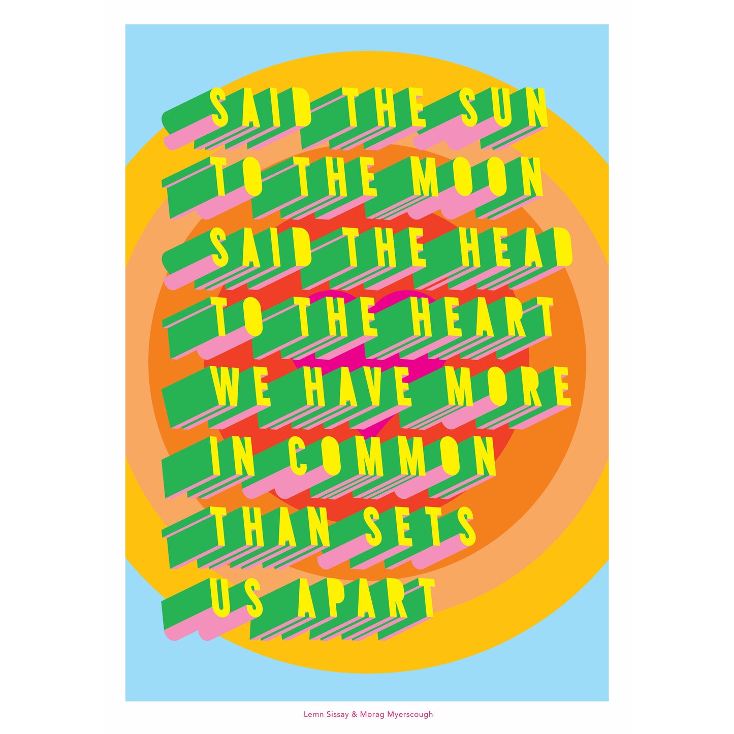 Said the Sun to the Moon print